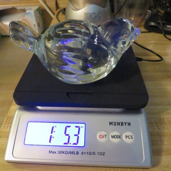 CRYSTAL BIRD GLASS VOITIVE HOLDER Made USA [Heavy over 1.5 lbs] #2 - Picture 6 of 9